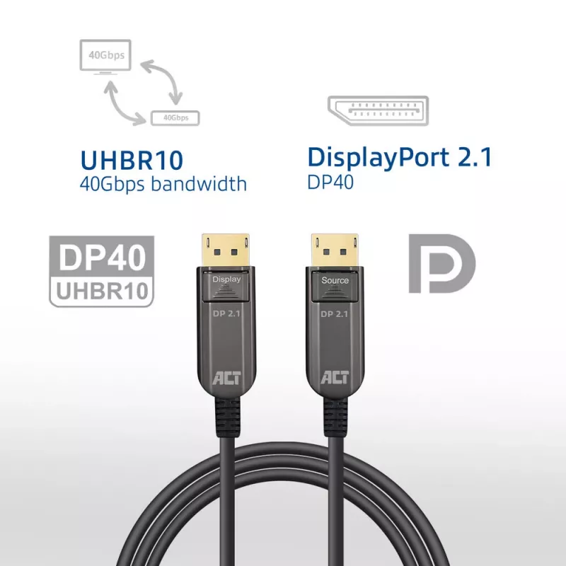 ACT Cavo DisplayPort AK4171 15 m nero