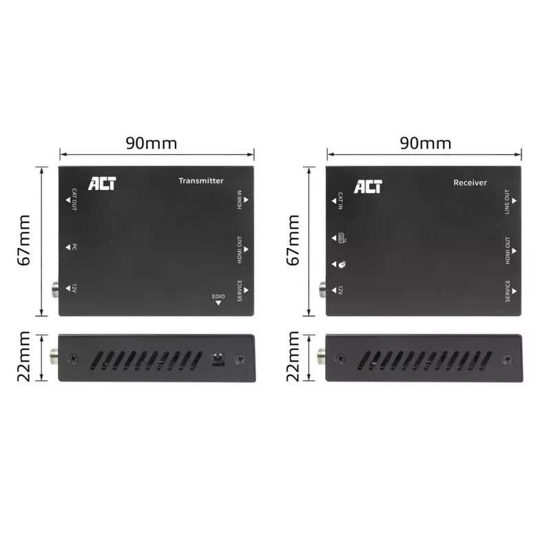 ACT Set extender KVM HDMI 2.0 4K su CAT6A fino a 70 metri