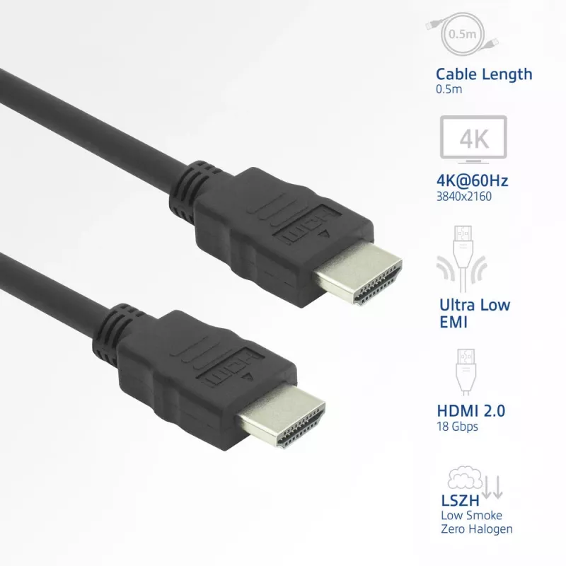 ACT Cavo HDMI AK3873 2 m HDMI Type-A (standard) nero