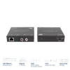 Set extender audio ACT AC7710 — digitale/analogico su Cat5e/Cat6 con DAC, TOSLINK I/O, fino a 300 m, alimentato via USB 5V