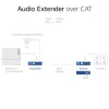 Set extender audio ACT AC7710 — digitale/analogico su Cat5e/Cat6 con DAC, TOSLINK I/O, fino a 300 m, alimentato via USB 5V