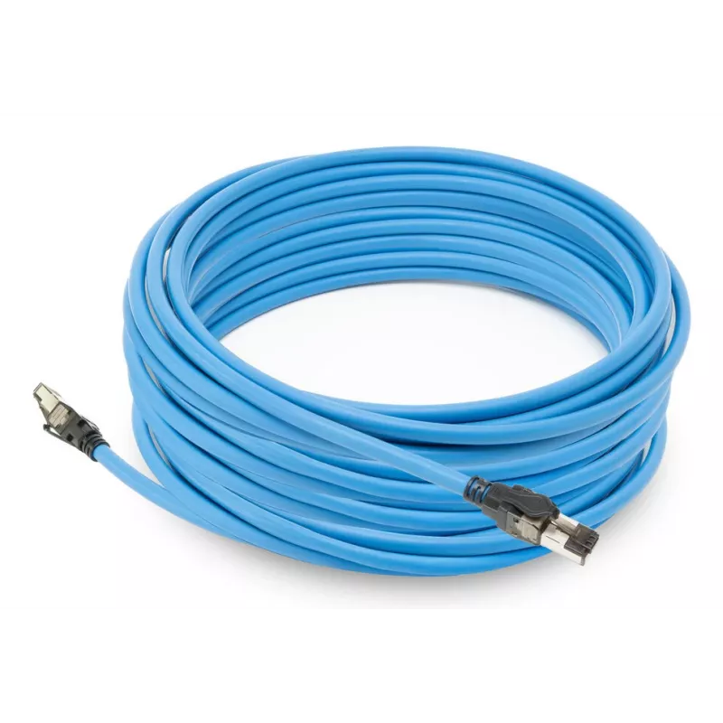 ACT Blu 75 metri S/FTP CAT6A B2ca PoE++ 100W cavo di installazione solido preassemblato, connettore RJ45 – connettore