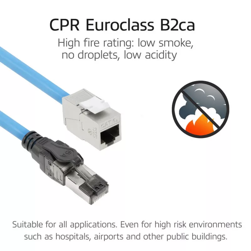 ACT CAT6A S/FTP B2ca PoE++ 100W cavo di installazione solido preassemblato FB0175