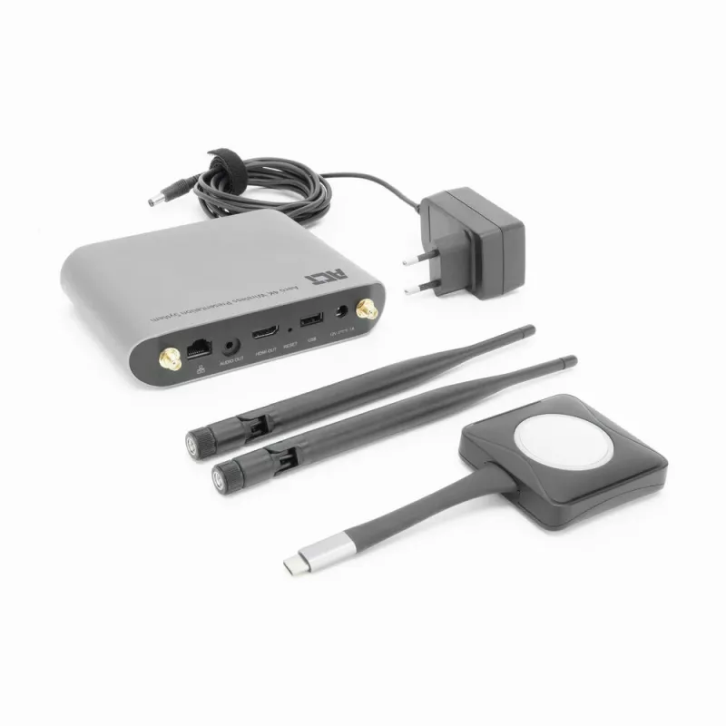ACT Aero 4K sistema di presentazione wireless, desktop, nero, grigio, 3840 x 2160, 2160p, USB Type-C, USB