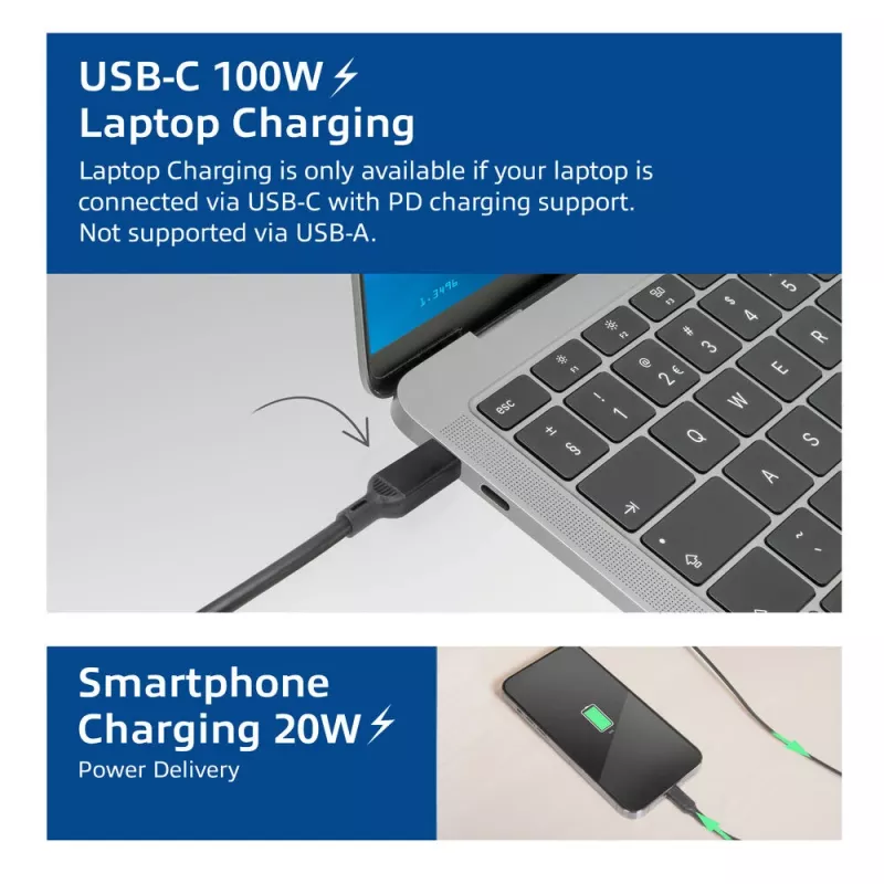 ACT docking station universale USB-C 4K, per 3 monitor HDMI/DisplayPort, DisplayLink
