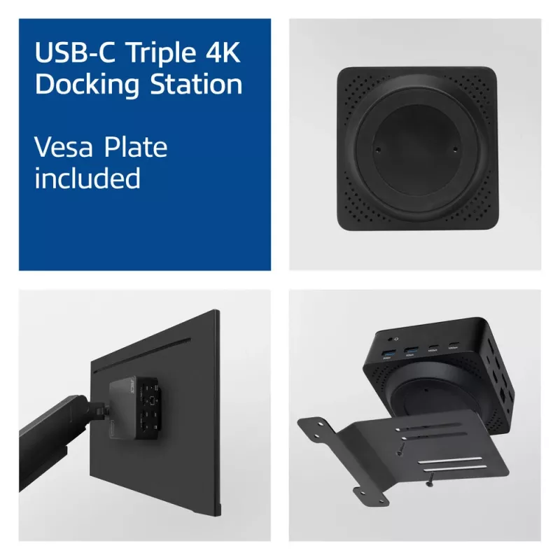 ACT docking station universale USB-C 4K, per 3 monitor HDMI/DisplayPort, DisplayLink