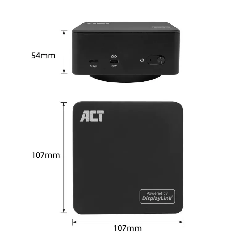 ACT docking station universale USB-C 4K, per 3 monitor HDMI/DisplayPort, DisplayLink