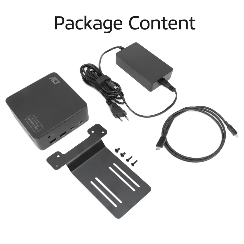 ACT docking station universale USB-C 4K, per 3 monitor HDMI/DisplayPort, DisplayLink