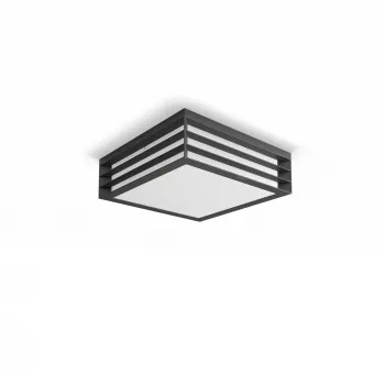 Philips myGarden Moonshine plafoniera 28W E27 senza lampadina, applique da esterno, antracite, alluminio, plastica, IP44, giardino, terrazza, II