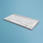 R-Go Tools tastiera ergonomica R-Go Compact Break, tastiera compatta con software per le pause, QWERTZ (CH), Bluetooth, bianco