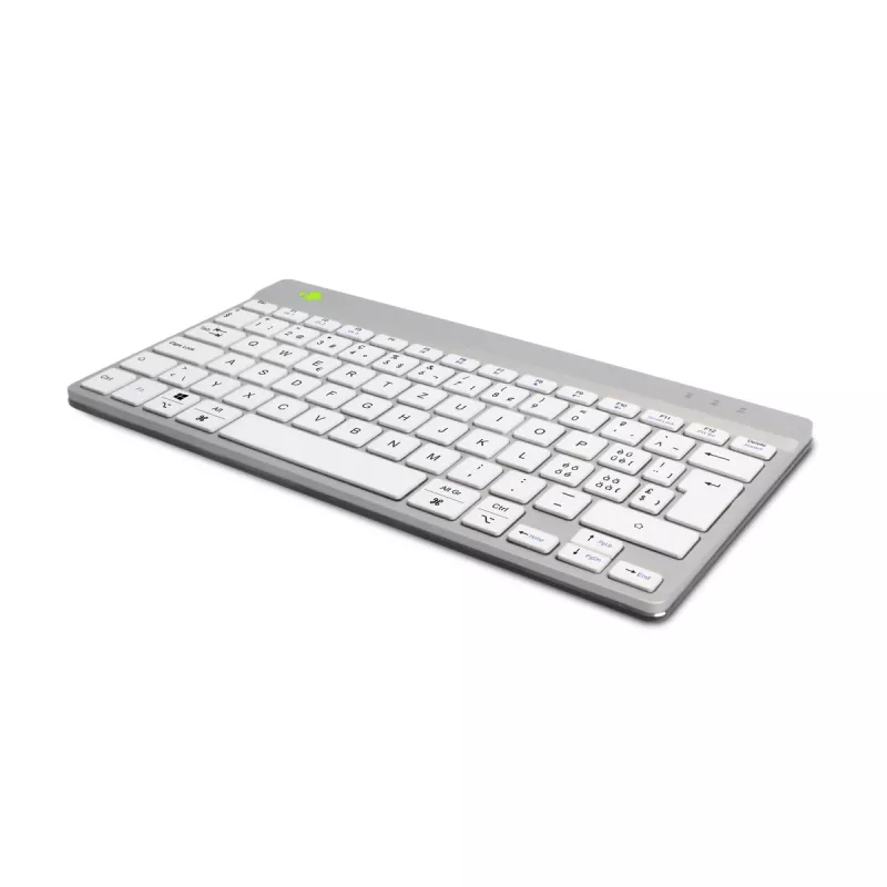 R-Go Tools tastiera ergonomica R-Go Compact Break, tastiera compatta con software per le pause, QWERTZ (CH), Bluetooth, bianco