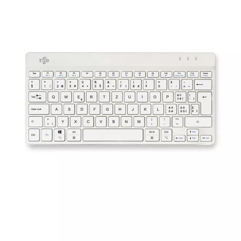 R-Go Tools tastiera ergonomica R-Go Compact Break, tastiera compatta con software per le pause, QWERTZ (CH), Bluetooth, bianco