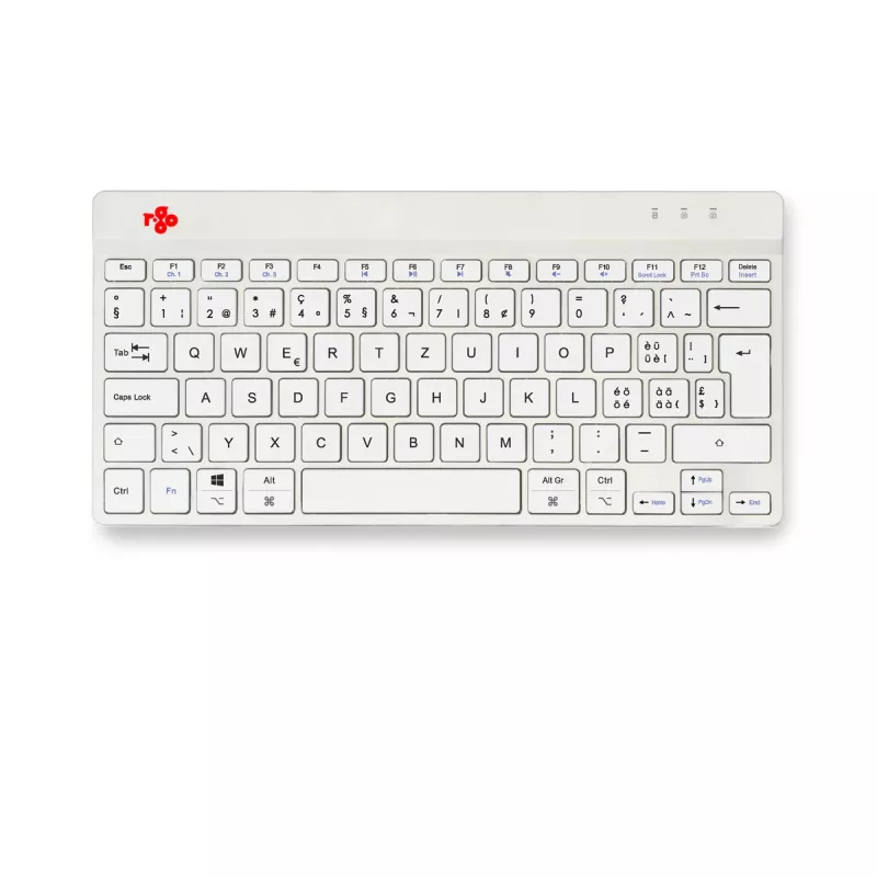 R-Go Tools tastiera ergonomica R-Go Compact Break, tastiera compatta con software per le pause, QWERTZ (CH), Bluetooth, bianco