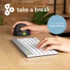 R-Go Tools tastiera ergonomica R-Go Compact Break, tastiera compatta con software per le pause, QWERTZ (CH), Bluetooth, bianco