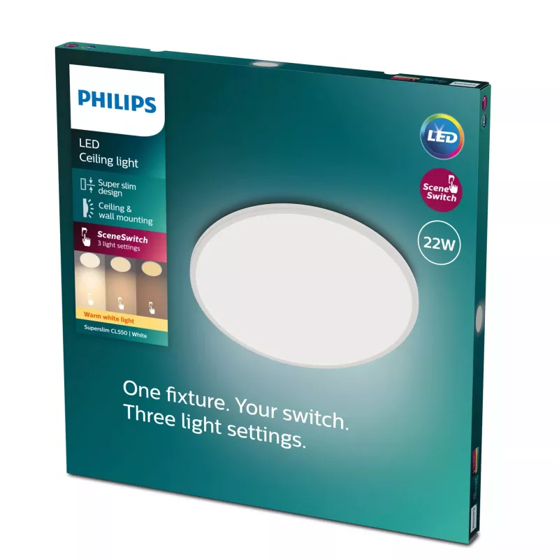 Plafoniera Philips Functional Super sottile 22 W bianco rotonda LED