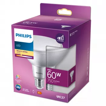 Lampada a riflettore Philips PAR38 9W (equivalente 60W) E27 750 lm 2700K CRI90 25°