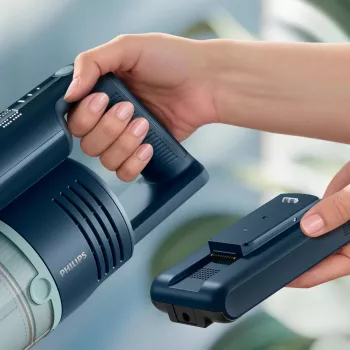 Aspirapolvere a bastone Philips XC5242/10 — a batteria, senza sacchetto, contenitore polvere 0,27 L, Li‑Ion 25,2 V, per pavimenti duri e morbidi (salvia)