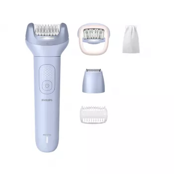 Epilatore Philips Serie 8000 BRE711/00 — 32 pinzette, 2 velocità, uso bagnato e asciutto, batteria Li-Ion integrata, blu
