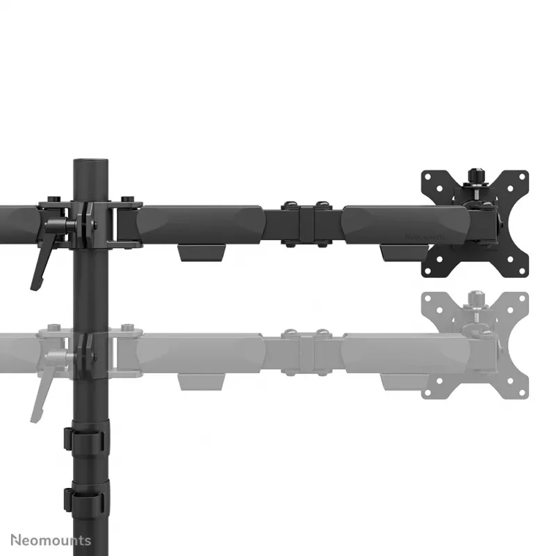 Supporto doppio per monitor Neomounts DS45-600BL2 per schermi da 10–32 inch, supporta 2 display, max. 6 kg, VESA 75x75–100x100, da appoggio, nero