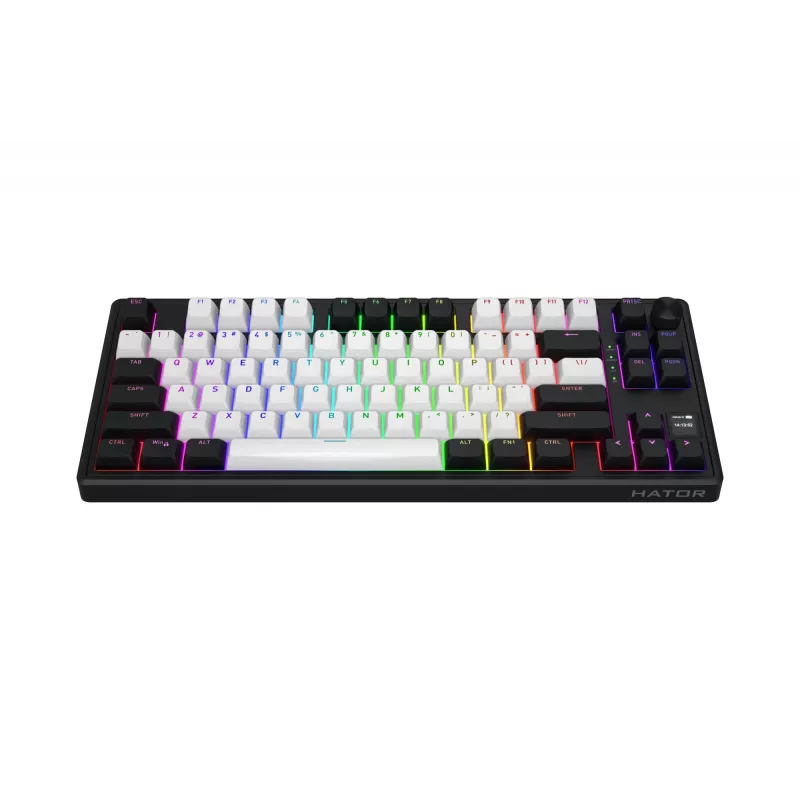 Tastiera gaming wireless HATOR Skyfall 80 MAG ULTIMA 8K USB + RF Wireless + Bluetooth QWERTY US English nero, bianco