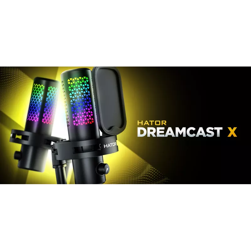 Microfono per podcast HATOR Dreamcast X, nero, -32 dB, 20 - 16000 Hz, 16 bit, 96 kHz, 70 dB