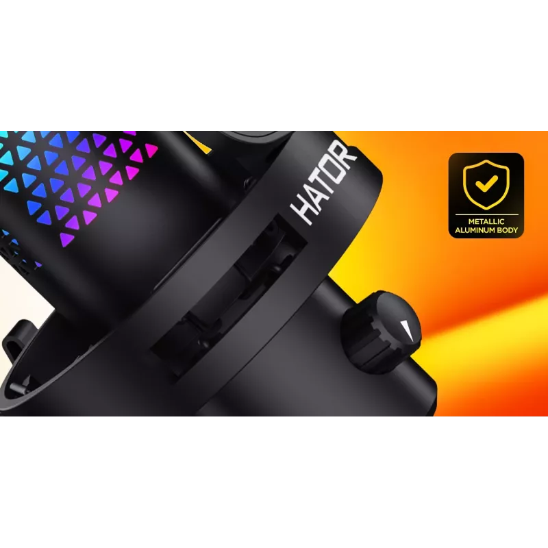 Microfono per podcast HATOR Dreamcast X, nero, -32 dB, 20 - 16000 Hz, 16 bit, 96 kHz, 70 dB