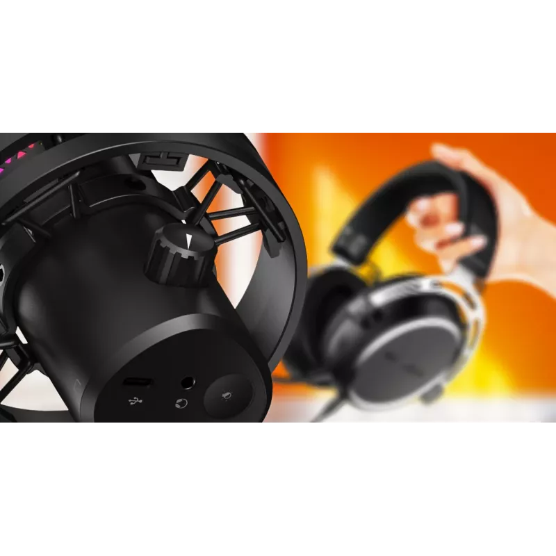 Microfono per podcast HATOR Dreamcast X, nero, -32 dB, 20 - 16000 Hz, 16 bit, 96 kHz, 70 dB