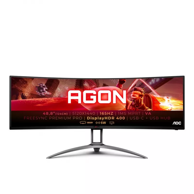 AOC B2 AG493UCX2 monitor per computer 124 cm (48,8 inch) 5120 x 1440 Pixel Quad HD LED nero