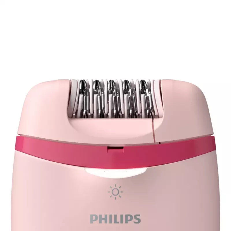 Philips Satinelle Essential BRE285/00 epilatore con filo, bianco/rosa