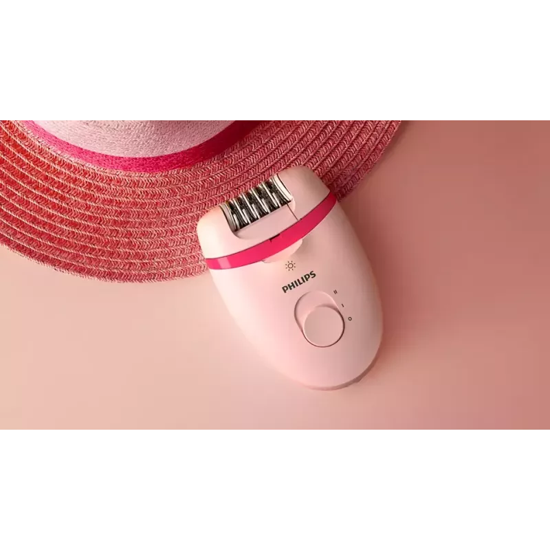 Philips Satinelle Essential BRE285/00 epilatore con filo, bianco/rosa