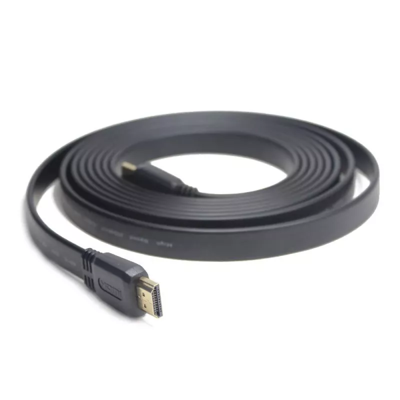 Cavo HDMI-HDMI v2.0 3D TV high speed ethernet 1,8 m piatto (estremità placcate oro)