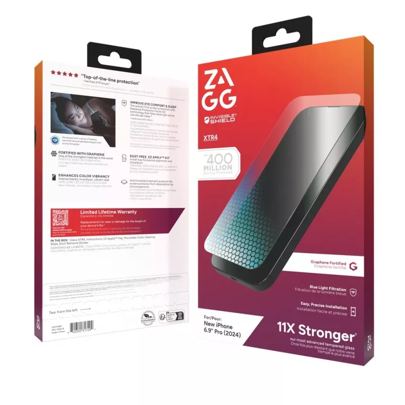 Vetro temperato InvisibleShield Glass XTR4 Apple iPhone 16 Pro Max
