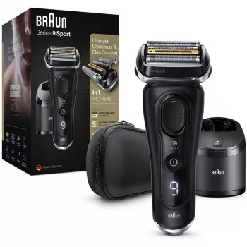 Rasoio a lamina Braun Series 9 9352cc Sport trimmer nero grigio