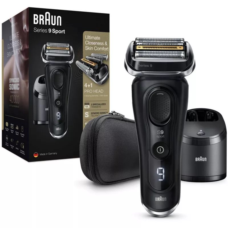 Rasoio a lamina Braun Series 9 9352cc Sport trimmer nero grigio
