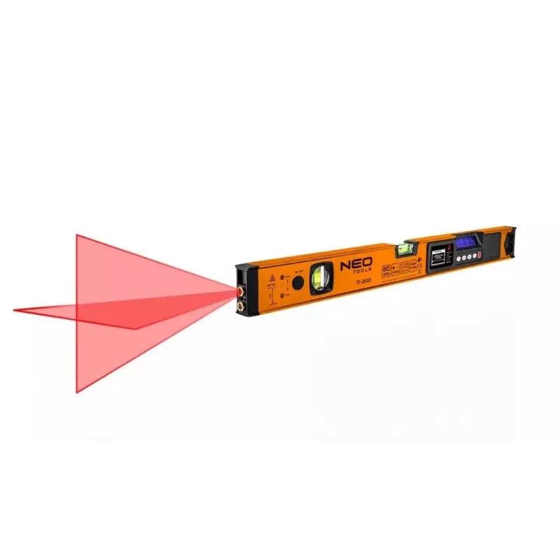 Livella Neo Tools con display elettronico e puntatore laser 60 cm