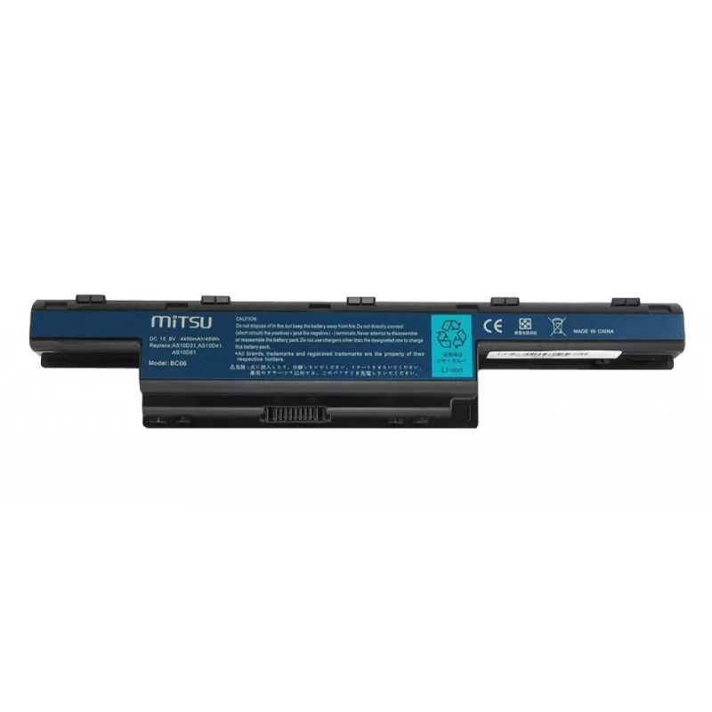 Batteria MITSU per Acer Aspire 4551 4741 5741 4400 mAh 10,8–11,1 V