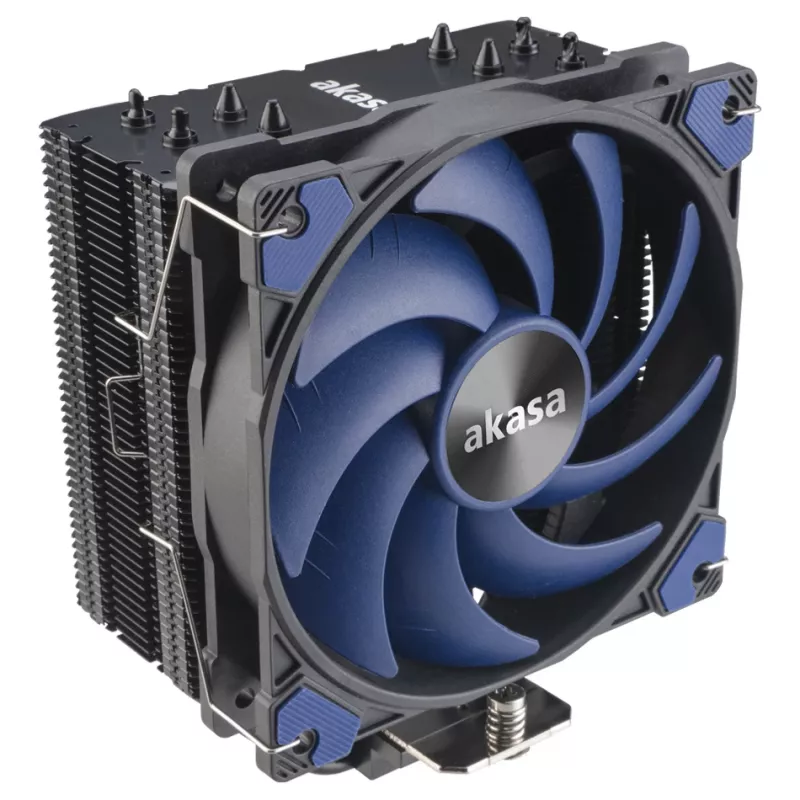 Akasa Alucia H4 Plus - raffreddamento ad aria - 12 cm - 33,1 dB - 56,3 cfm - nero - blu
