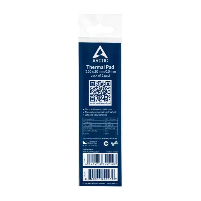 Pad termico ARCTIC TP-2 APT2560 Performance 120x20 mm 0,5 mm