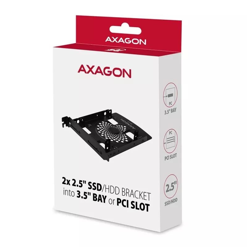 AXAGON RHD-P25 telaio in metallo 2x 2,5 su 3,5/PCI