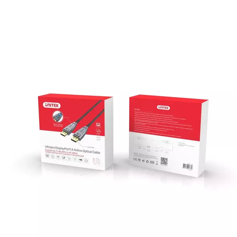 Cavo ottico attivo UNITEK 8K Ultrapro DisplayPort 1.4 10m