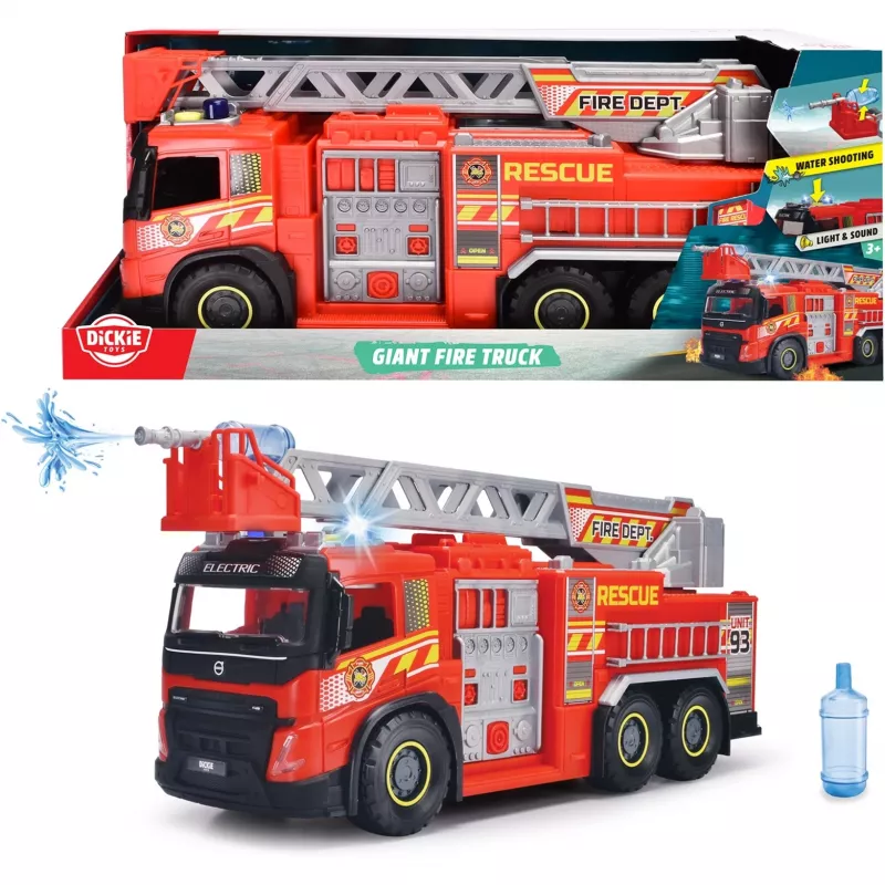 Giocattolo camion dei pompieri Simba-Dickie Giant Fire Truck 203719031 con parti mobili