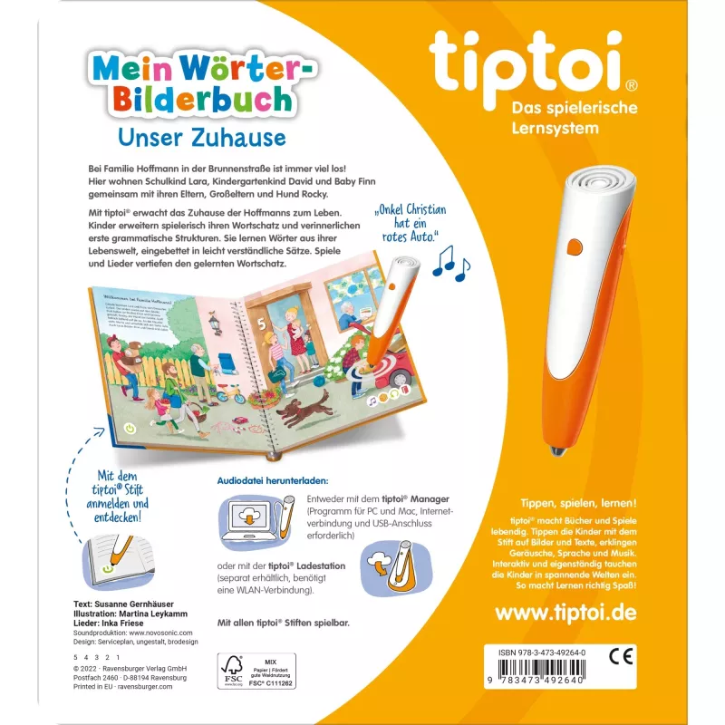 tiptoi Mein Wörter-Bilderbuch: Unser Zuhause, libro didattico