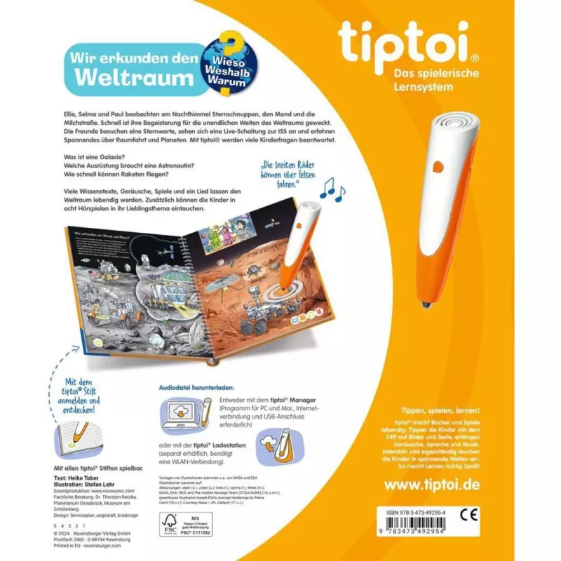 tiptoi Wieso? Weshalb? Warum? Wir entdecken den Weltraum, libro didattico