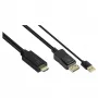 Adattatore cavo video Alcasa HDMI-DP020 2 m HDMI Type-A DisplayPort nero