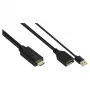 Adattatore cavo video Alcasa HDMI-AD22 0,3 m HDMI Type-A DisplayPort nero