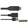 Adattatore cavo video Alcasa HDMI-AD22 0,3 m HDMI Type-A DisplayPort nero