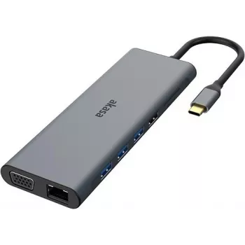 Akasa AK-CBCA28-18BK docking station e replicatore di porte per laptop con filo USB 3.2 Gen 1 (3.1 Gen 1) Type-C nero - grigio (AK-CBCA28-18BK)