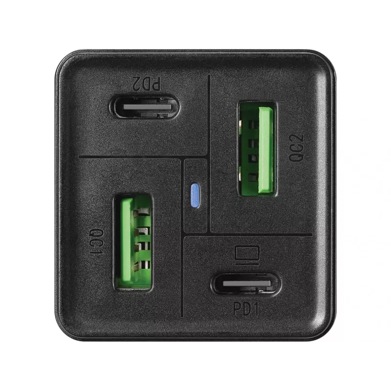 SANDBERG Alimentatore - 65 Watt - 3,25 A - PD, QC - 4 porte di uscita (2 x USB, 2 x USB-C)