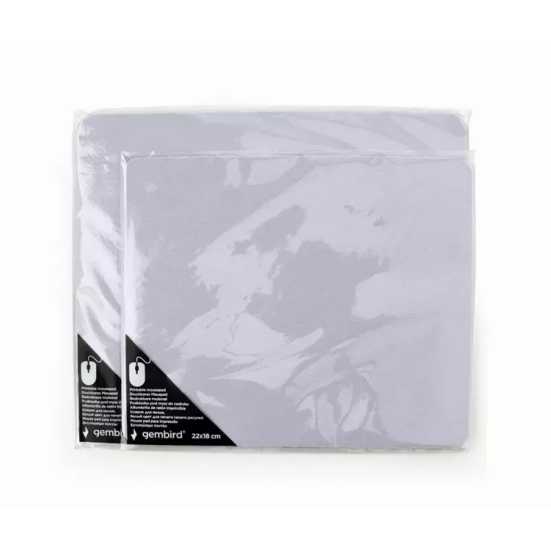 Tappetino per mouse Gembird MP-PRINT-S tappetino gaming, bianco, base in gomma, superficie in tessuto