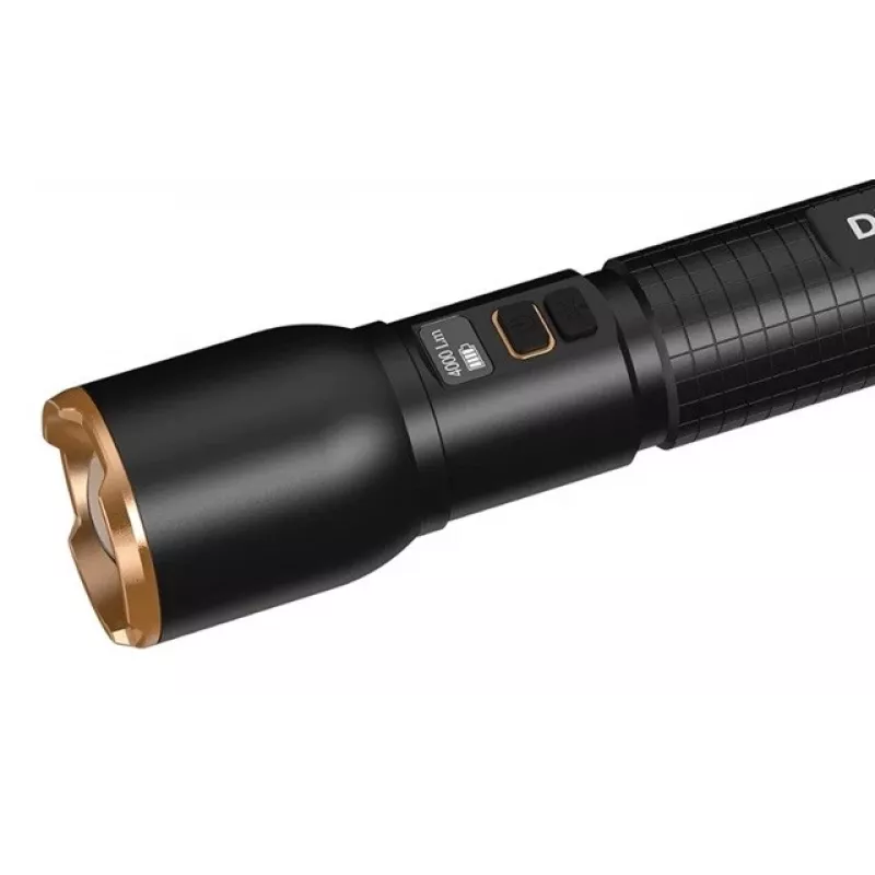 Torcia Duracell DF4000R nera – lampada portatile ricaricabile, design compatto